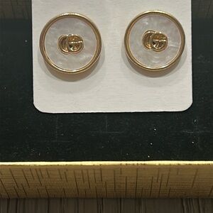 Lux Fashion Inspired Pearl and Gold Earrings